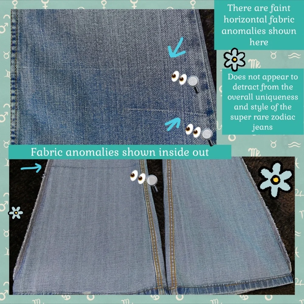 ⭐️SUPER RARE VINTAGE Y2K JUICY COUTURE ASTROLOGY ZODIAC CAPRICORN FLARE JEANS 29 - Picture 14 of 16